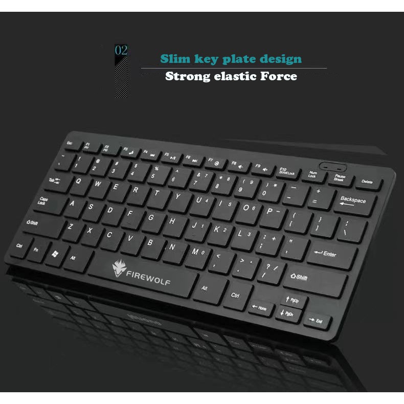 FIREWOLF Mini Keyboards Universal USB Multimedia For PC Laptop Shopee 