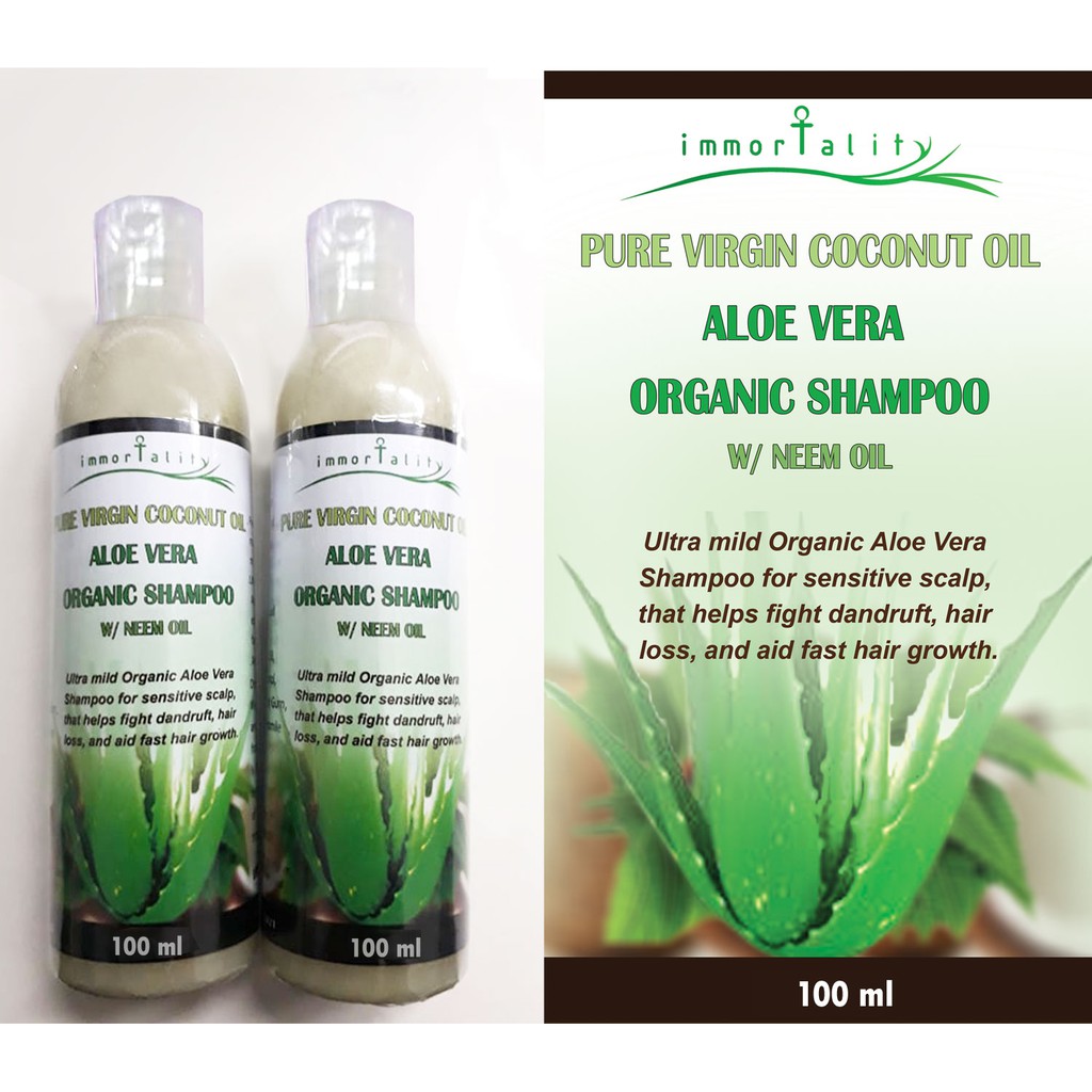 Pure Organic Aloe Vera Shampoohair grower and thickener Shopee