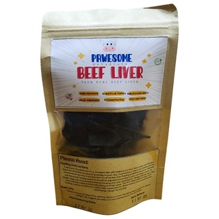 Pawesome Dehydrated Beef Liver 45g net wt all-natural treats for your pets