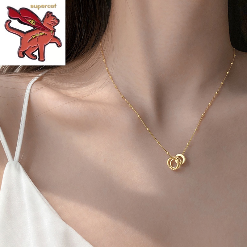 18K Saudi Gold Pawnable Heart To Heart Necklace Jewelry For