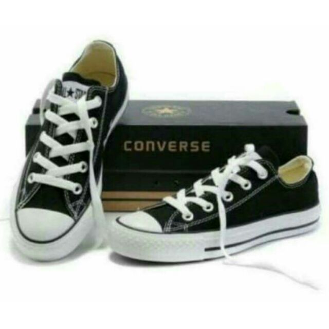 converse black low cut