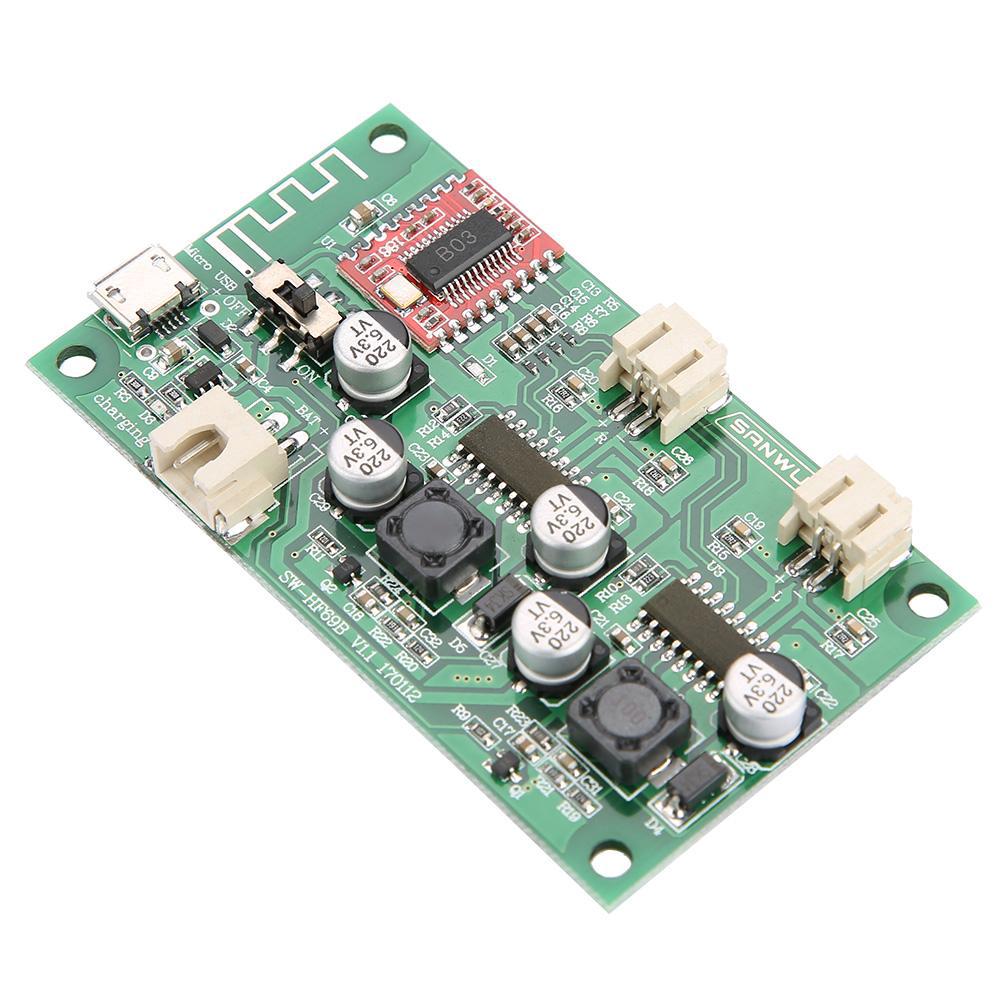 Owuh 2x6W Bluetooth Power Amplifier Board DC 5V/3.7V Lithium Battery ...