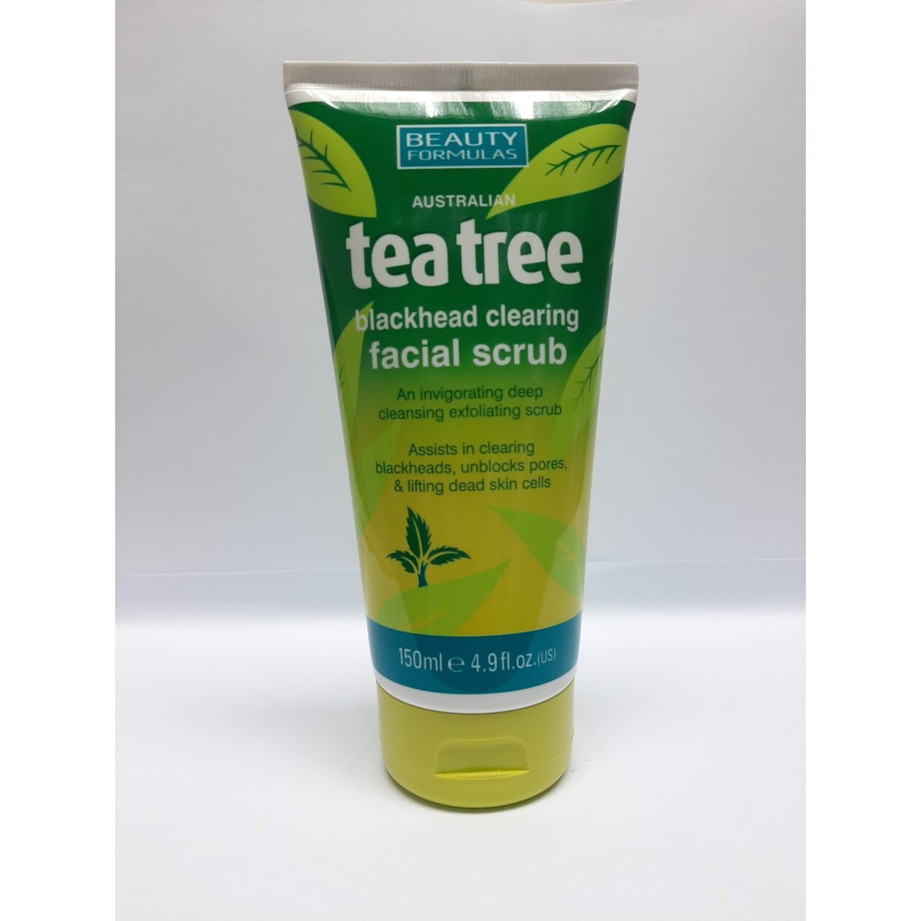 BEAUTY FORMULAS Tea Tree Blackhead Clearing Facial Scrub 150ml Shopee Philippines