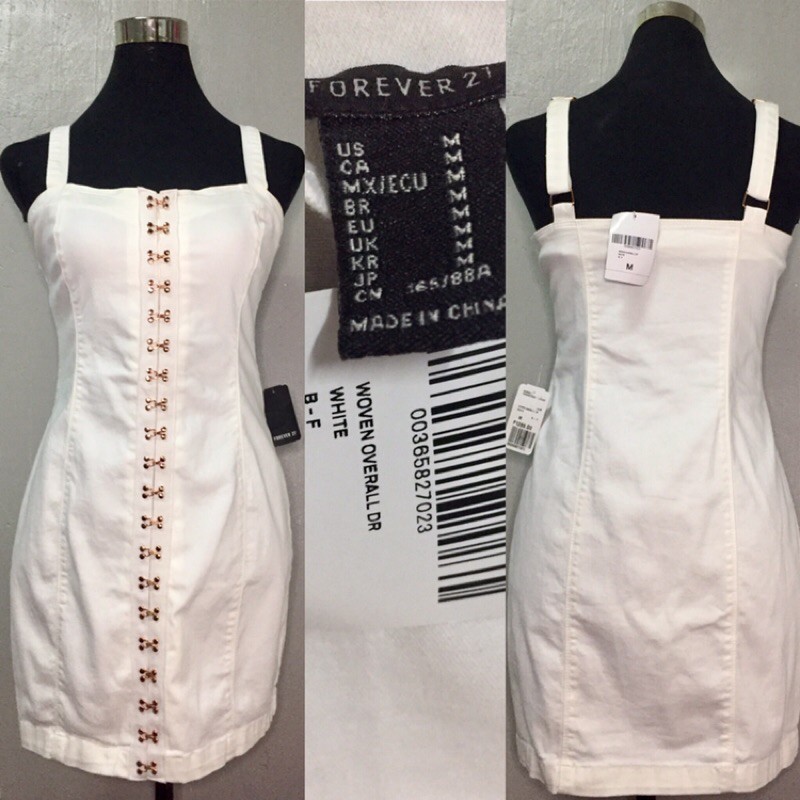 forever 21 white denim dress