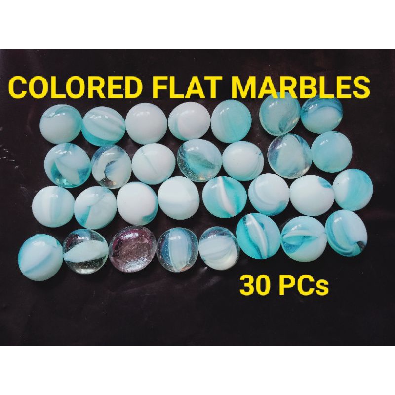 COLORED FLAT MARBLES 30 PIECES with FREEBIES Shopee Philippines