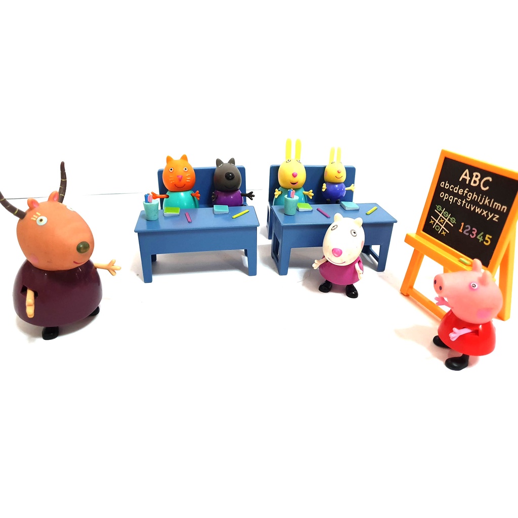 Peppa Pig Playset 1-Madame Gazelle Suzy Sheep Danny Dog 2-Daddy Mummy ...