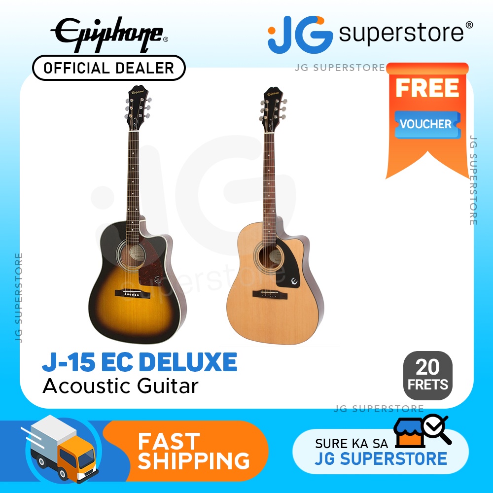 Epiphone J15 EC Deluxe 20Fret Acoustic Guitar w/ NanoFlex Low