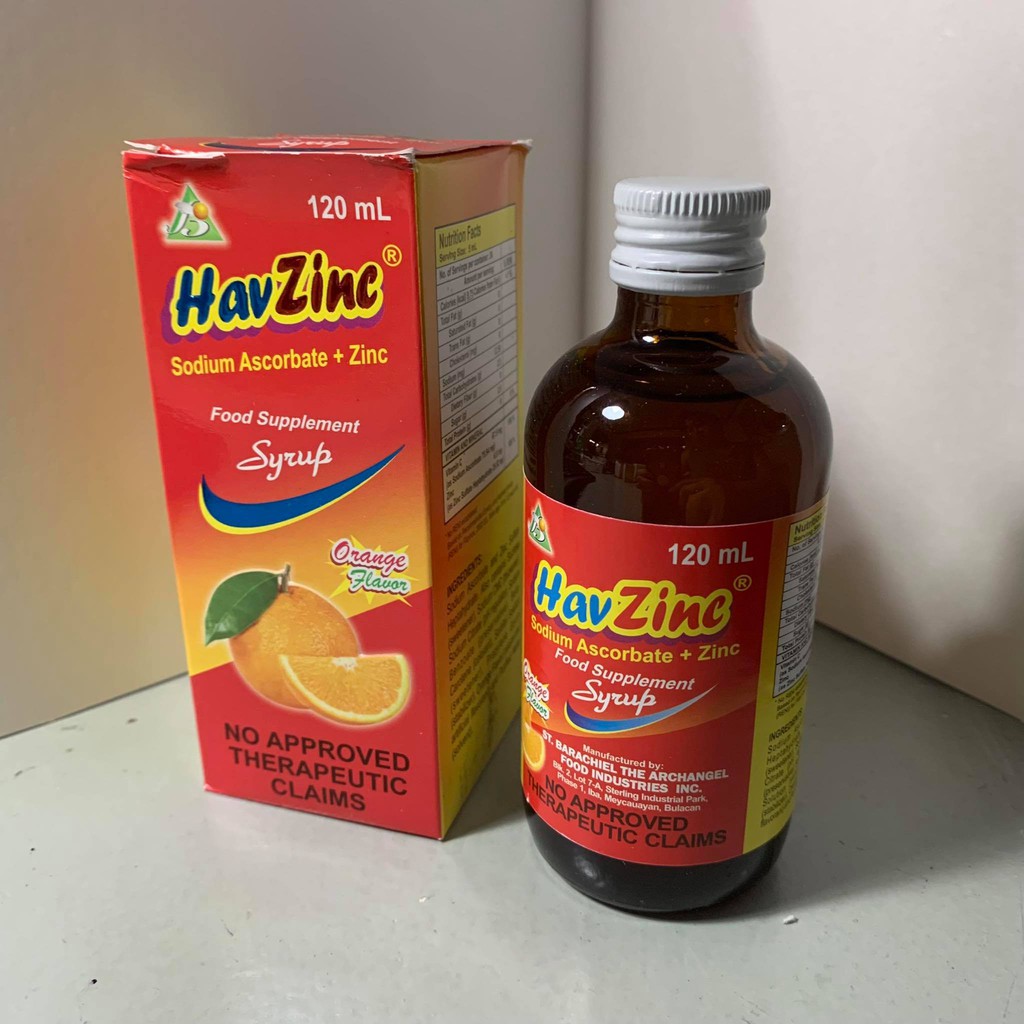 HavZinc Sodium Ascorbate + Food Supplement Syrup 120 mL Shopee