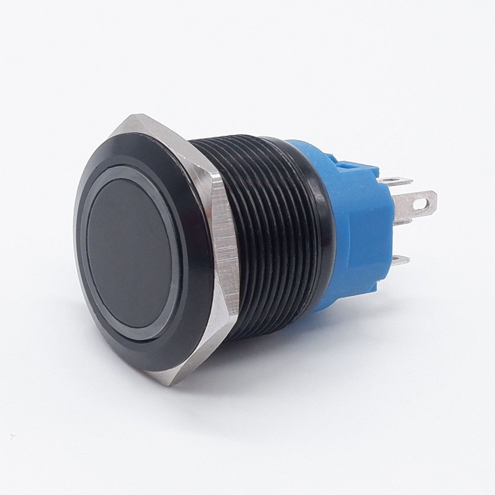 22mm Black On Off Metal Button Switch High Head Car Power Start Stop ...