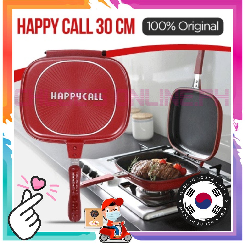  HAPPY CALL  DOUBLE SIDED GRILL FRYING PAN made in Korea 
