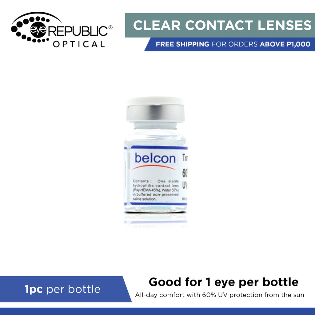 Belcon 60 UV Lite Sphere Clear Contact Lenses Disposable Yearly EYE
