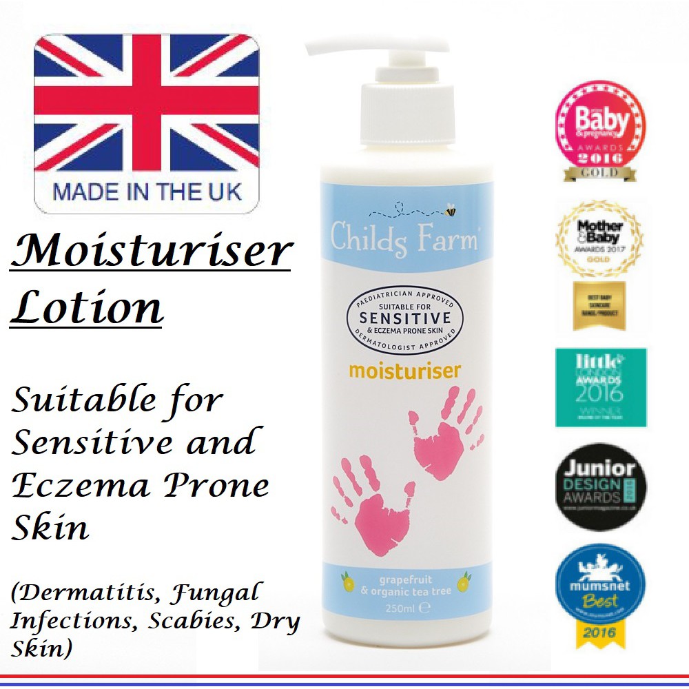 Childs Farm moisturiser, Organic and Hypoallergenic moisturizer for Sensitive and Eczema prone