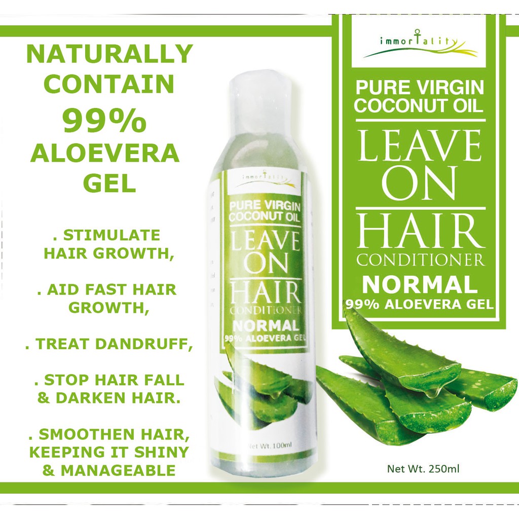 99% aloe vera gel extract Leave on conditioner for normal and straight hair  | Shopee Philippines