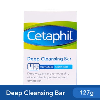 Cetaphil Deep Cleansing Bar 127g [For Dry and Sensitive Skin / Gentle Moisturizing Body Bar Soap]