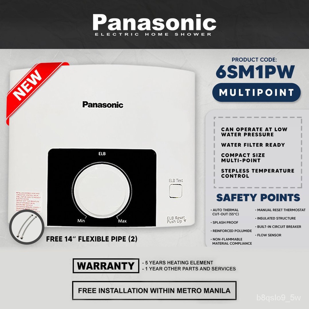 Panasonic Water Heater DH6SM1PW **FREE INSTALLATION WITHIN METRO