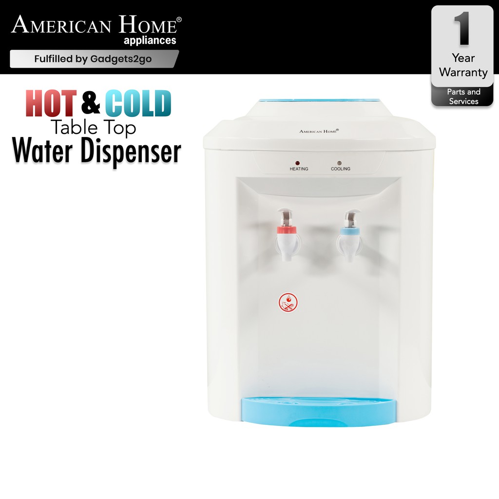 American Home Water Dispenser Table Top Hot & Cold AH20M21T Shopee