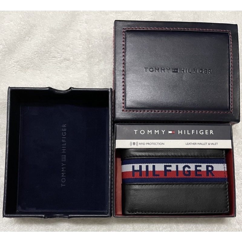 Tommy Hilfiger Genuine Leather RFID Wallet - Black | Shopee Philippines
