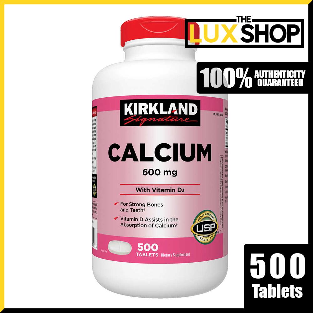 Kirkland Signature Calcium 600mg With Vitamin D3, 500 Tablets Shopee