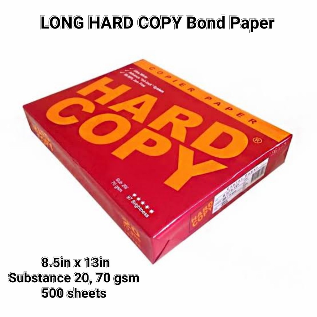 Hard Copy Bond Paper Long Shopee Philippines 5595