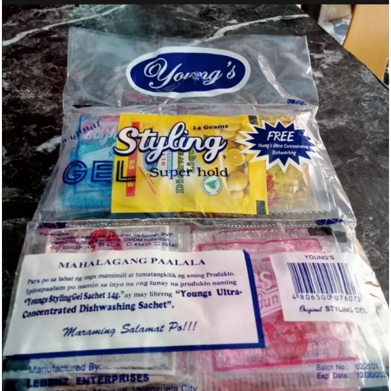 Young Styling gel ( 1 pack/12 pcs) Shopee Philippines