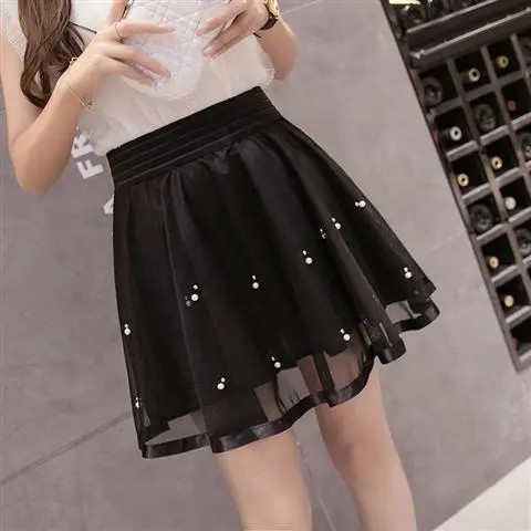 New Women Girl A-Line Printing Umbrella Puff Skirts Clothes Floral Pleated Skirt 
