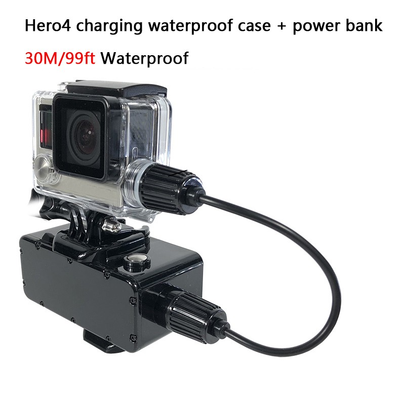 Suptig 5200mAh Waterproof Power Bank for GoPro Hero 6 Hero 5 Hero 4 Hero 3 Hero3 Hero 4 Session Hero 5 Session and Yi Action Sj Camera Digital Camera and Smartphone 