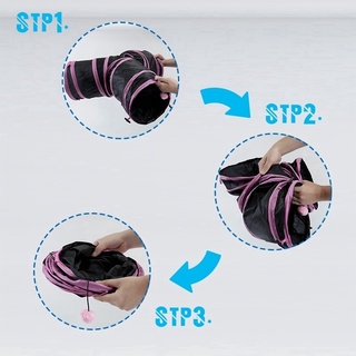 Funny Pet Tunnel Cat Play Rainbow Tunnel, Foldable Cat Tunnel Kitten Toy Bulk Toy Rabbit #6