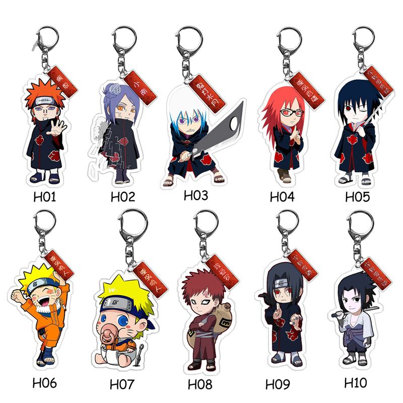 Japan Anime Naruto Uzumaki Naruto Acrylic Key Ring Pendant Keychain Gift 