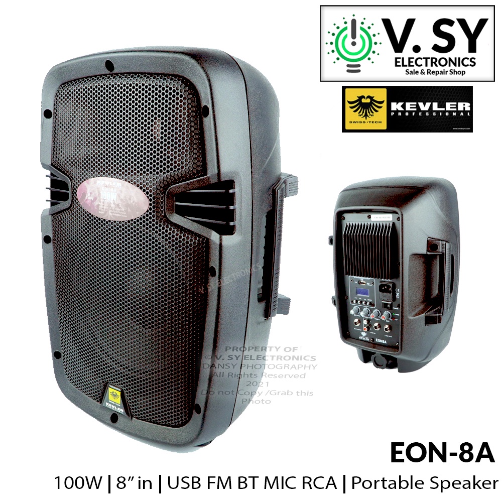 Kevler EON8A 8 2 Way Full Range Active Portable Speaker 100W AMP with