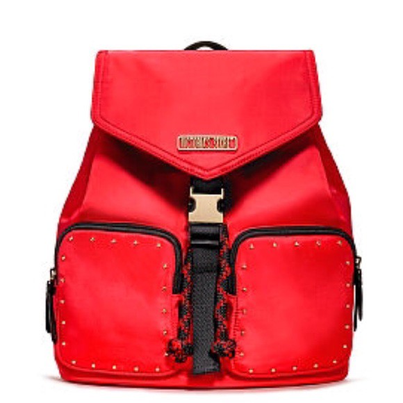 red victoria secret backpack