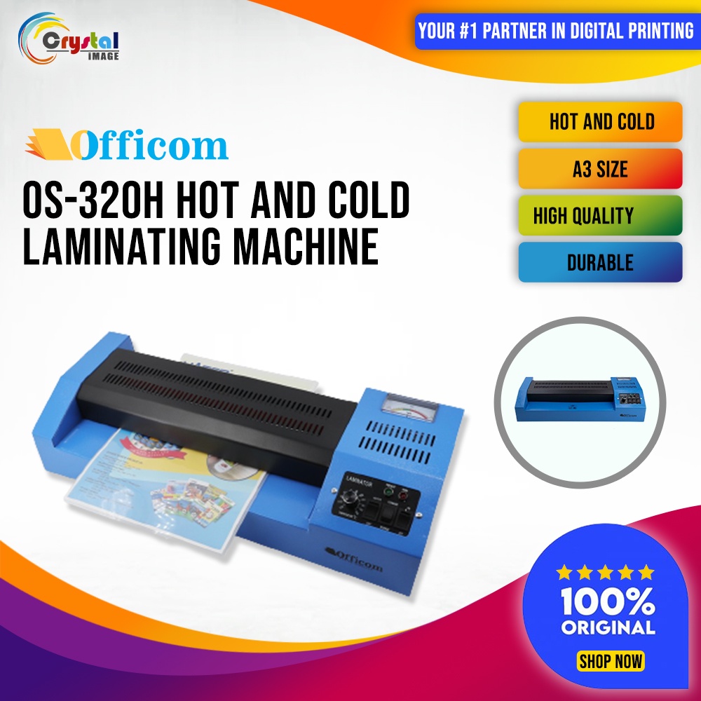 OS-320H Laminator HOT / COLD / REVERSE 220v Laminating Machine A3 / A4 ...