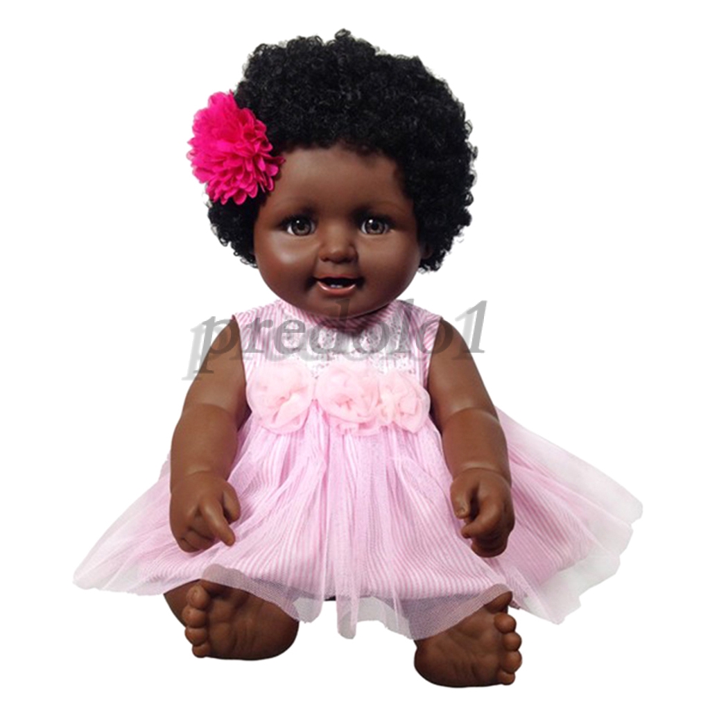 Beautiful Modern African Girl Dolls Moveable 12 Joints Dolls in Black Top