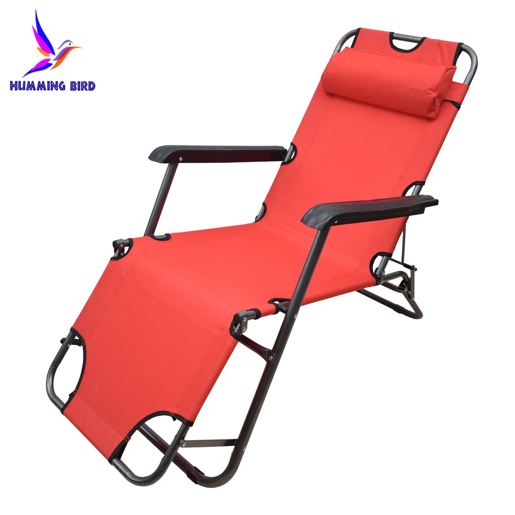 Hummingbird Portable Indoor and Outdoor Lounge Chair Reclining Full Sleeper  Chair with Headrest Mul