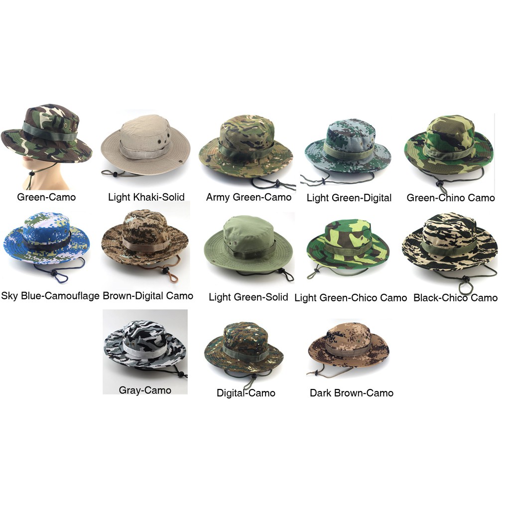 blue digital camo bucket hat