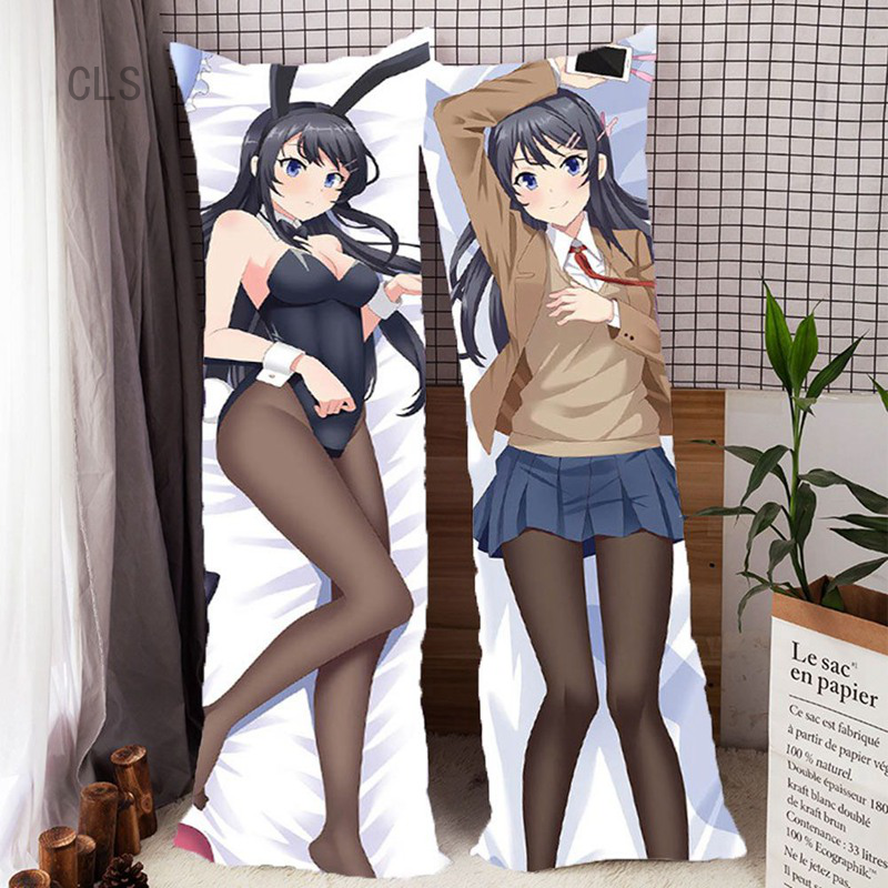 Seishun Buta Yarou Sakurajima Mai Dakimakura Anime Girl Hugging Body Pillow Case Large Pillow