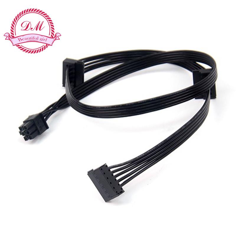 GPU PCI Express 6Pin Male 1 to 3 SATA SSD Power Supply Cable for ...