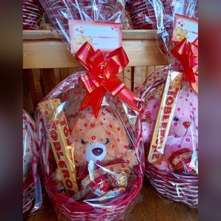 Bear and Assorted Chocolate (Basket Set) - Valentines Day Gift