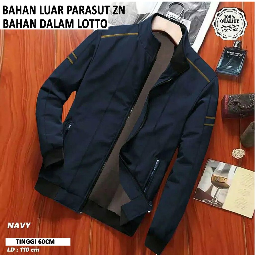 Simple Casual Bomber Jacket for Men New Model 2021 Parachute MaterialWanita - Image 4