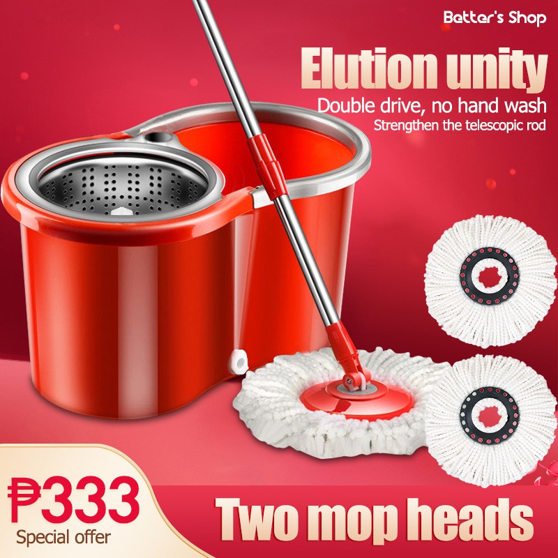 mop Spin mop Stainless steel spiral barrel Lazy handwashing pushtype