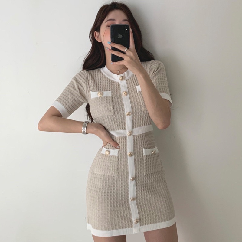 Only.Fashion Korean Knitted Dress 1215 Shopee Philippines