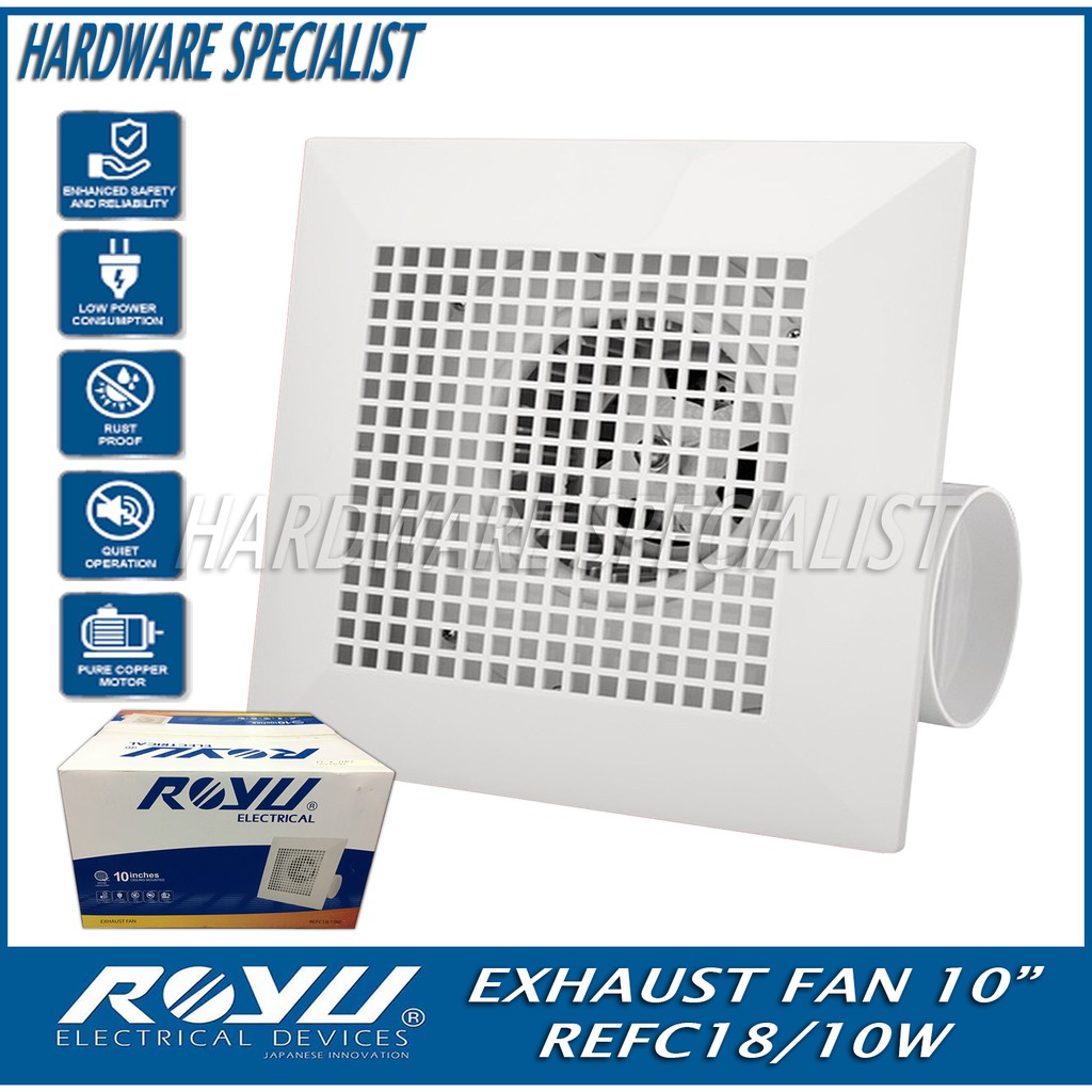 Royu Ceiling Mounted Exhaust Fan 10" REFC18/10W Original Authentic