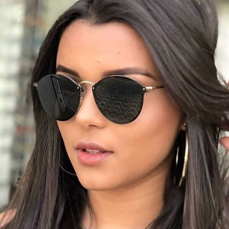 Round Sunglasses Women Brand Designer 