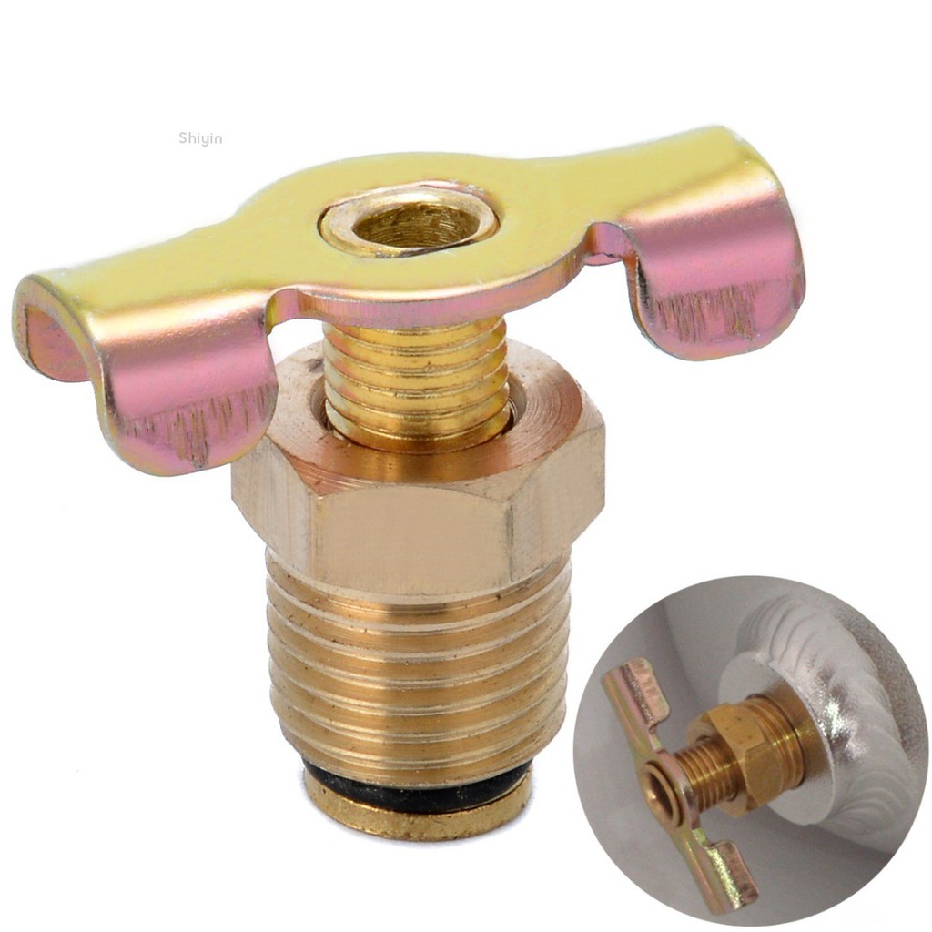 1 4 Npt Brass Air Compressor Tank Drain Valve Plumbing Replacement Part Golden Tools Workshop Equipment Air Compressors