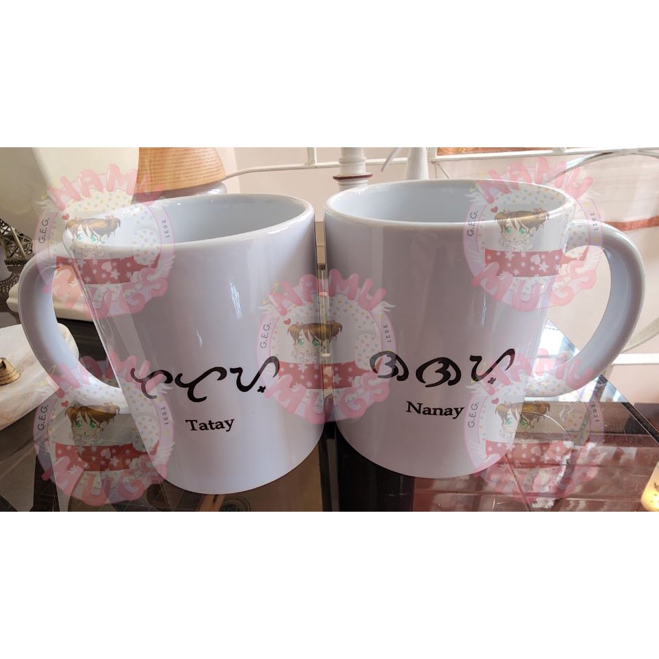 Family Mugs Baybayin Mugs11oz glossy White/Frosted mug w/free box