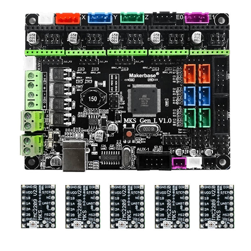 MKS Gen_L 2.1 Control Board 3D Printer Parts Support TMC2209 2208 Uart ...