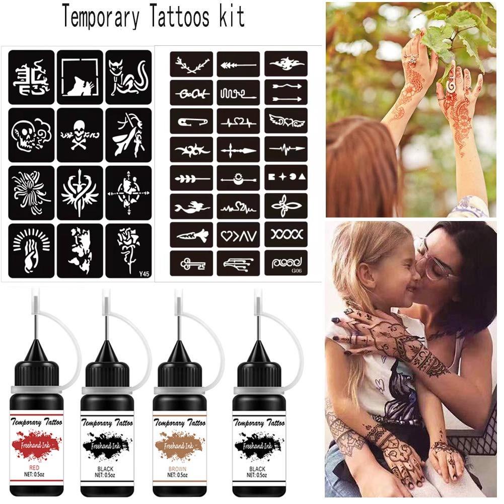 (Promo Package)Freehand Ink Temporary Tattoo Kit Semi Permanent Tattoos