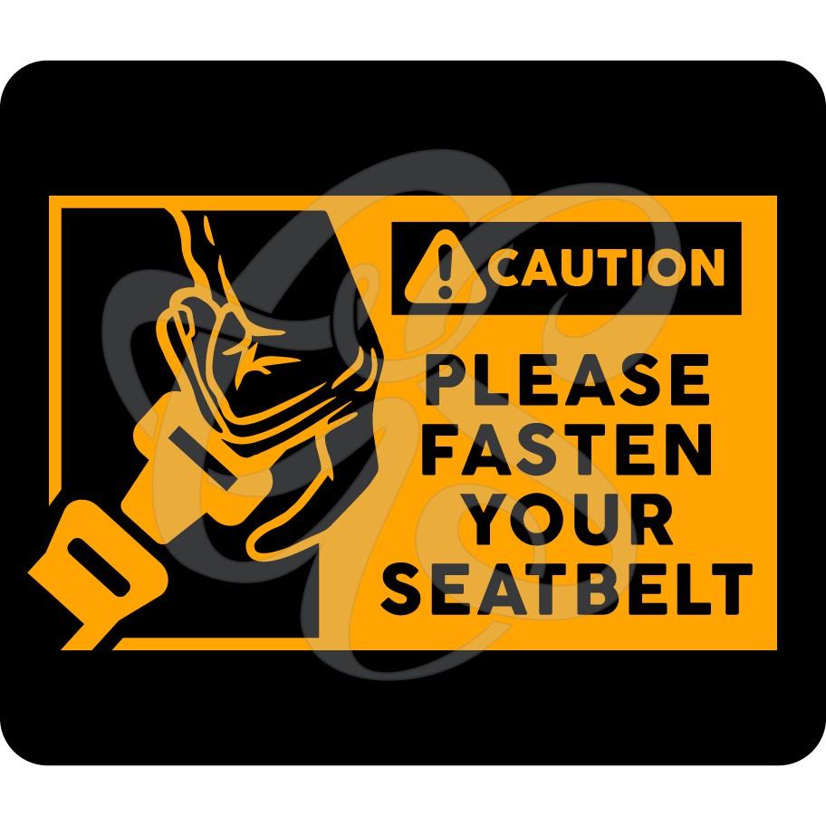 Caution Please Fasten Your Seat Belt Private Car And Puv Design Decal Sticker Cod Shopee