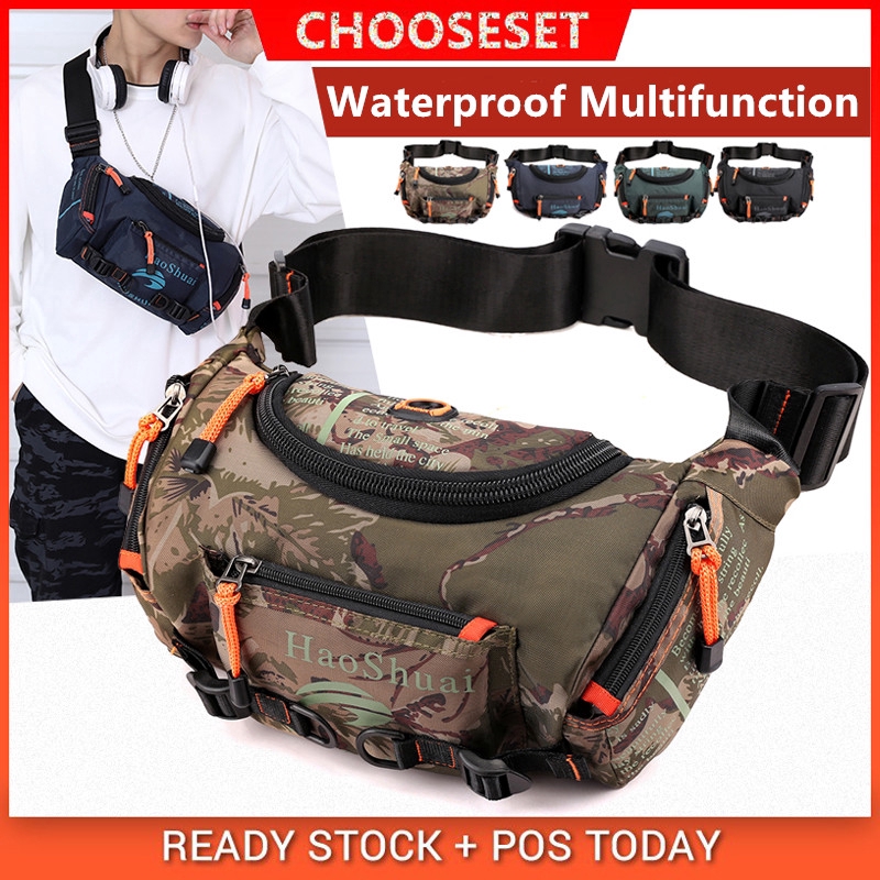 Men Waist Pack Bag Waterproof Sling Bag Multifunction Military Fanny ...