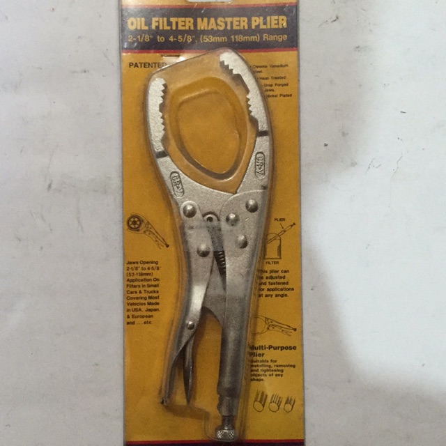 OIL FILTER WRENCH VISE GRIP TYPE RANGE 21/8" to 45/8" Shopee