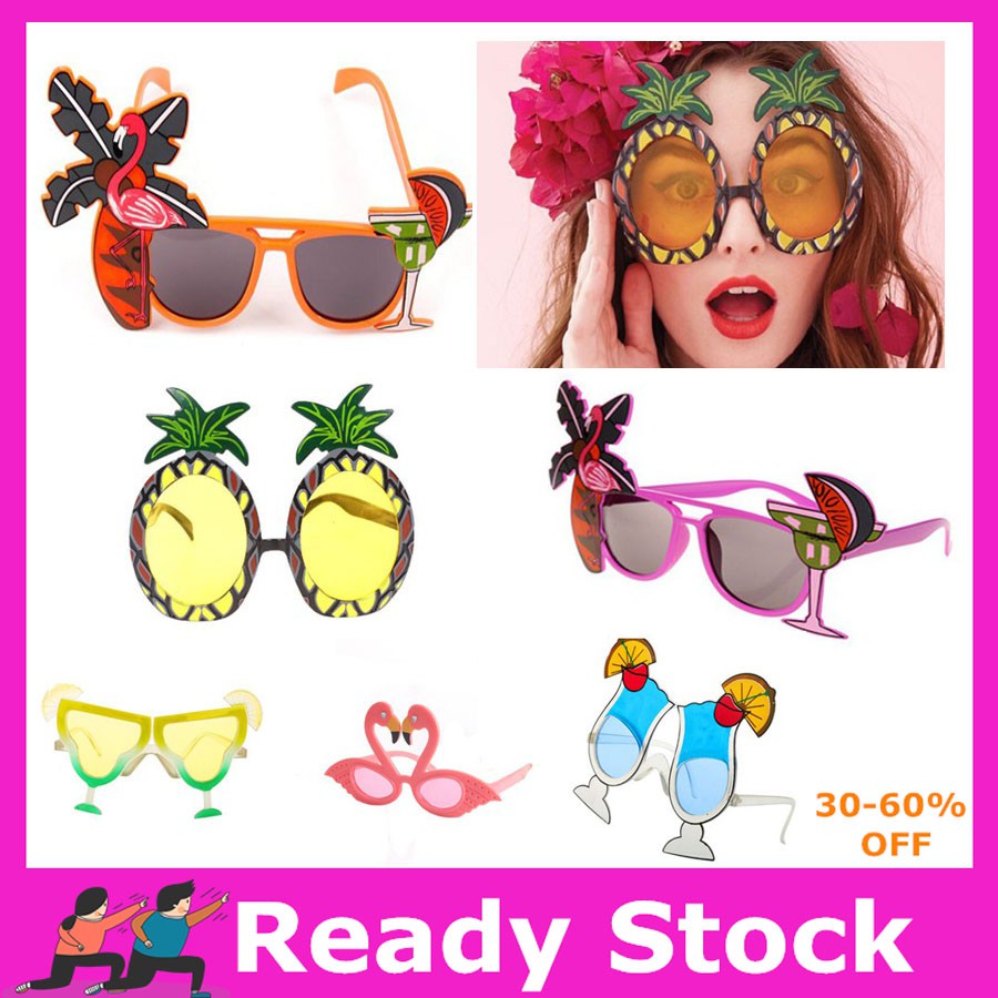 Hawaiian Tropical Sunglasses Glasses Party Supplies Beach | Shopee ...